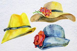 Watercolor Amazing Hats