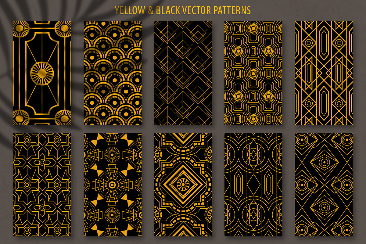 20 Art Deco Seamless Vector Patterns, a Pattern Graphic by CatJello Graphics (Photo 8 of 23)