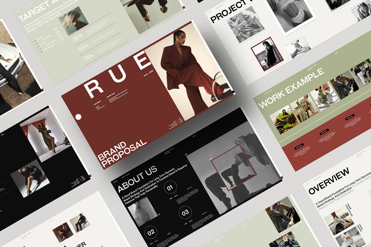 RUE | Brand Proposal Template, a Presentation Template by Slide-Agency (Photo 2 of 12)