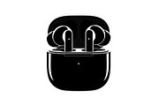 50 Wireless Earbuds Silhouette Icon, an Illustration by abu67222 (Thumbnail 40 of 51)