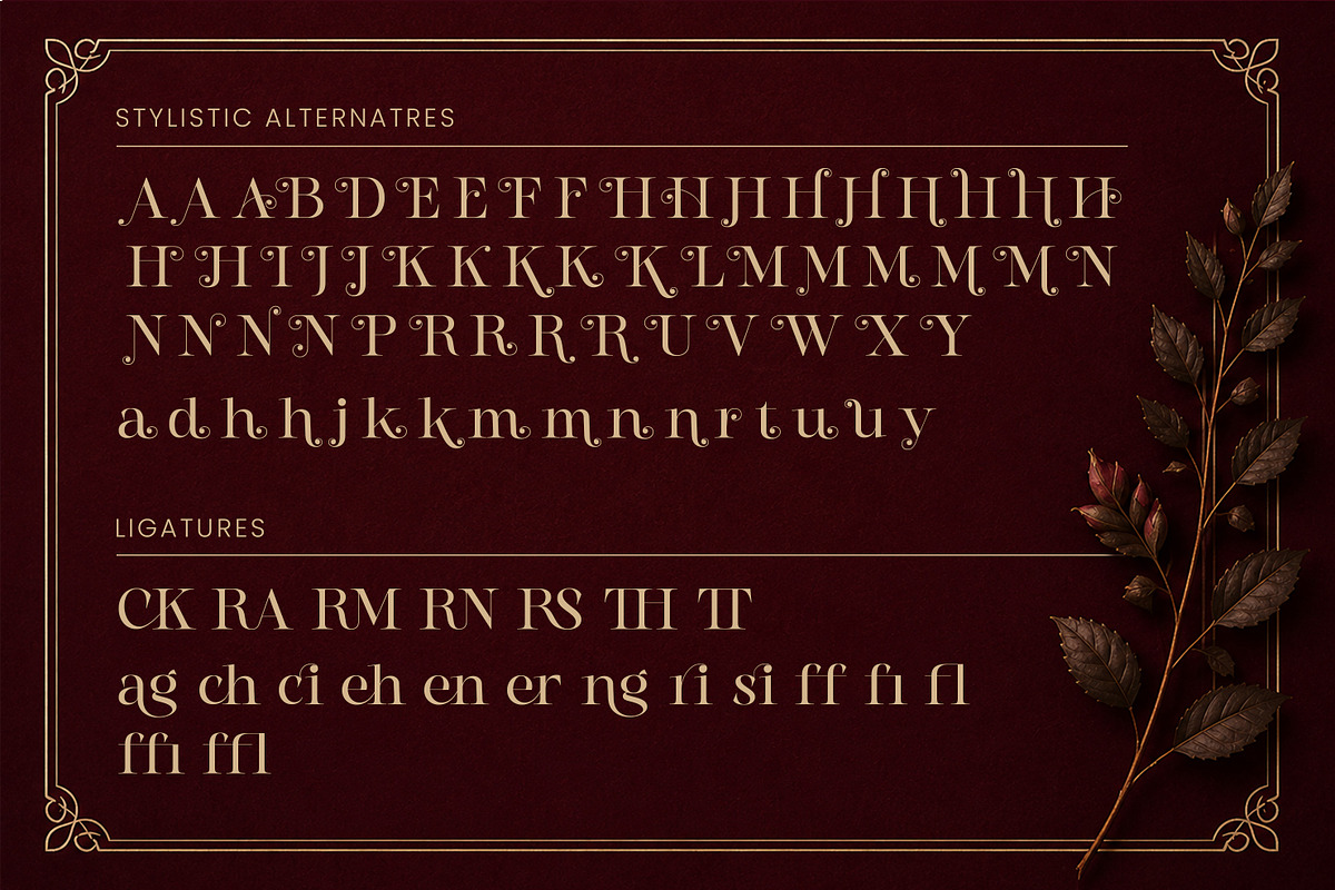 Gts Valier | Romantic Font, a Serif Font by Graptail (Photo 9 of 11)