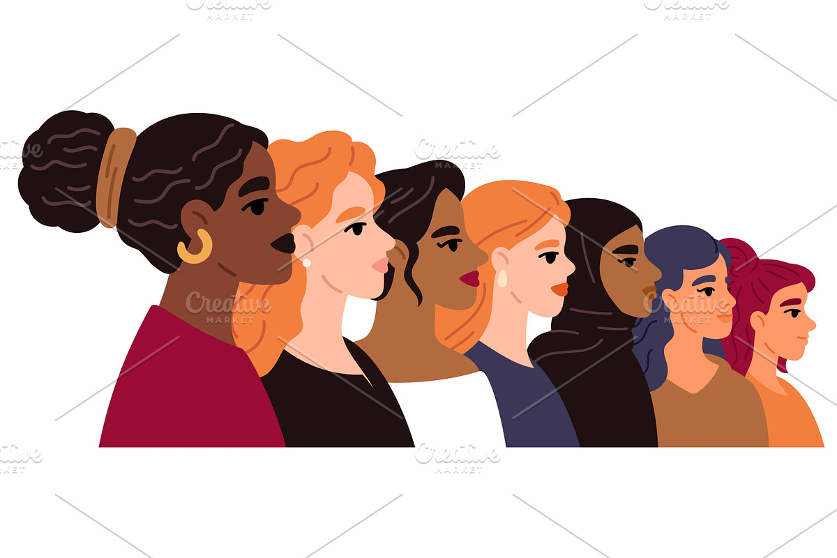Women of different cultures and, a Person Illustration by Vectorbuum