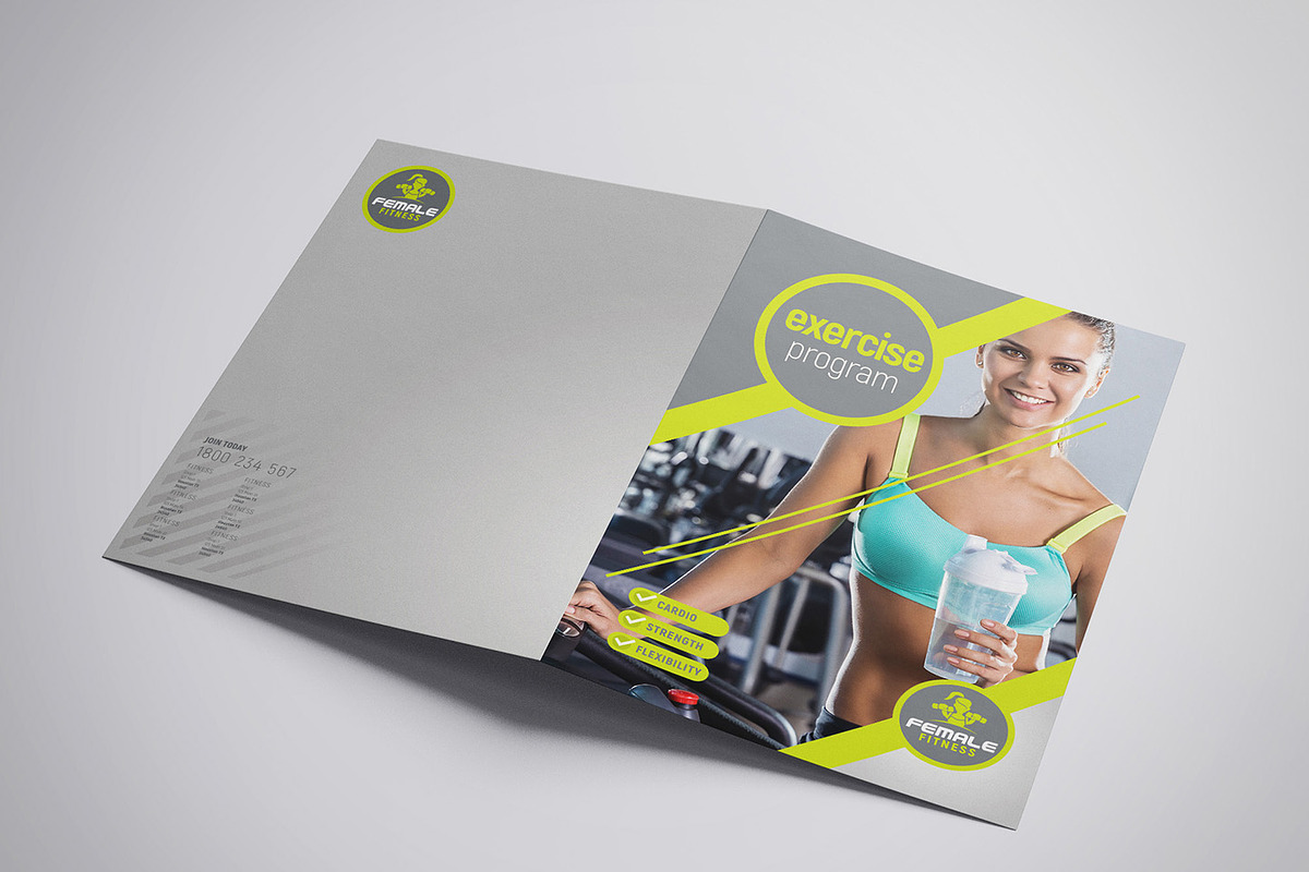 Female Fitness Templates Pack, a Brochure Template by BrandPacks (Photo 7 of 12)