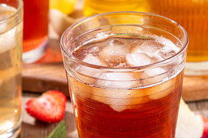 Summer refreshing drink, non alcohol tea based cocktails, iced t, a Food & Drink Photo by Rimma