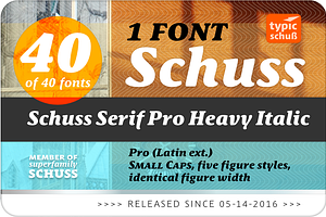 SchussSerifProHeavIta No.40 1 Font