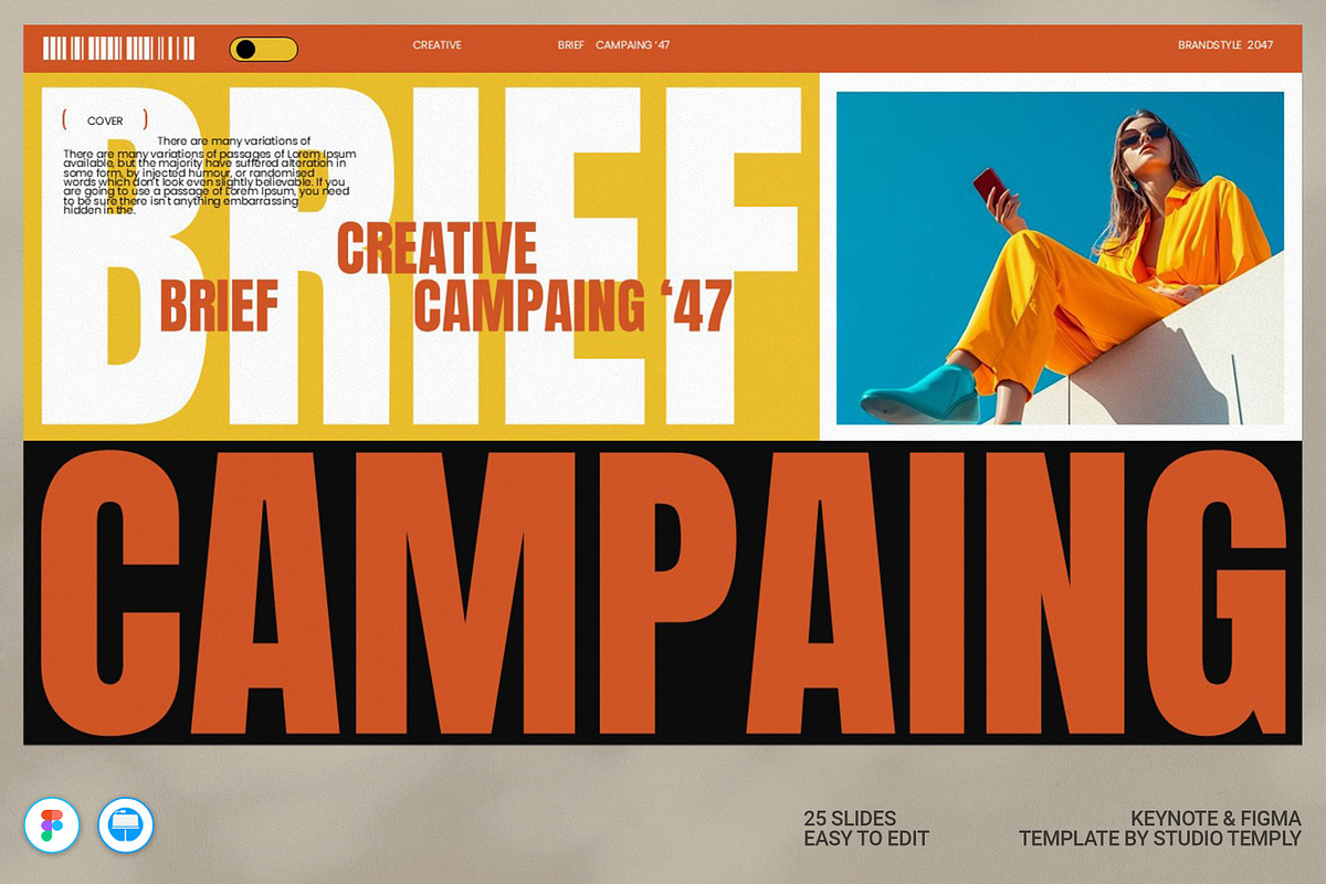 HAZE | Brief Campaign Figma Keynote, a Presentation Template by Studio Temply (Photo 1 of 11)