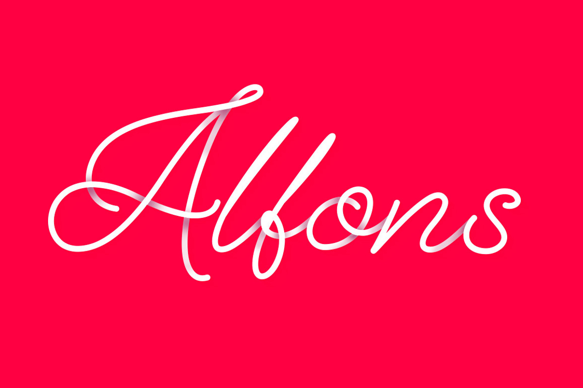 Alfons Script Regular preview 4
