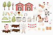 Farm Friends Watercolor Clipart, an Illustration by Estúdio Lin (Thumbnail 2 of 4)