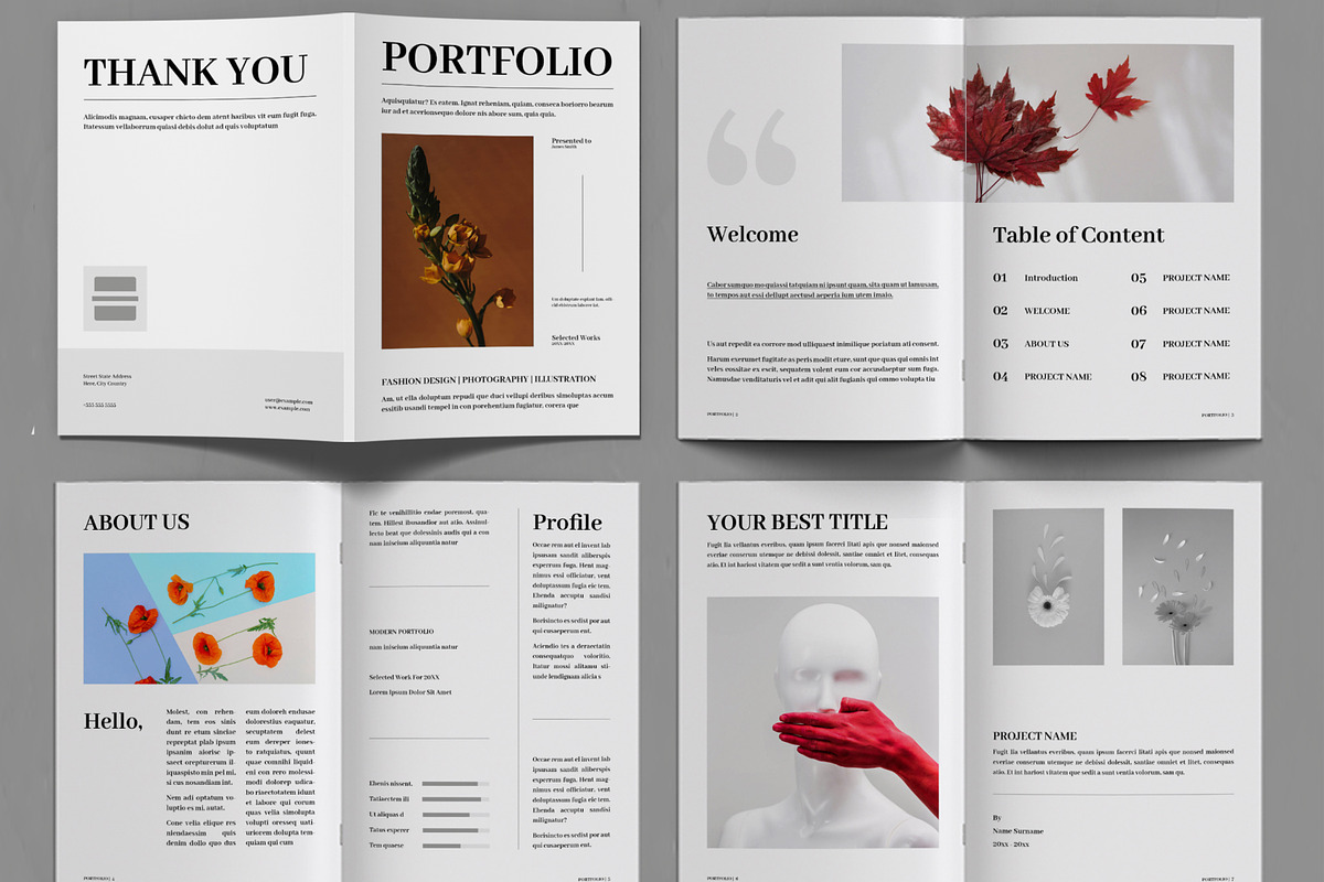 Minimal Portfolio Design Layout, a Magazine Template by ContestDesign (Photo 2 of 4)