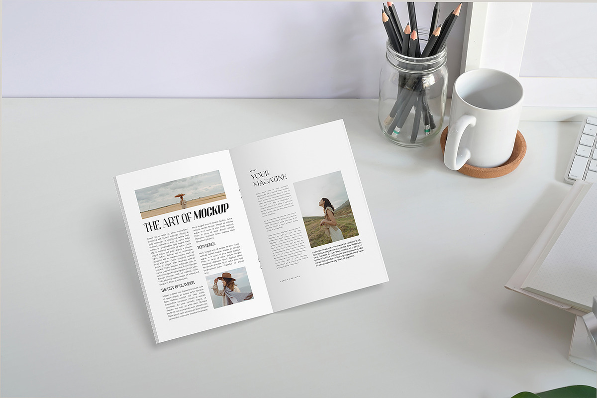 Clean Magazine Mockup, a Print Template by getproject (Photo 4 of 4)
