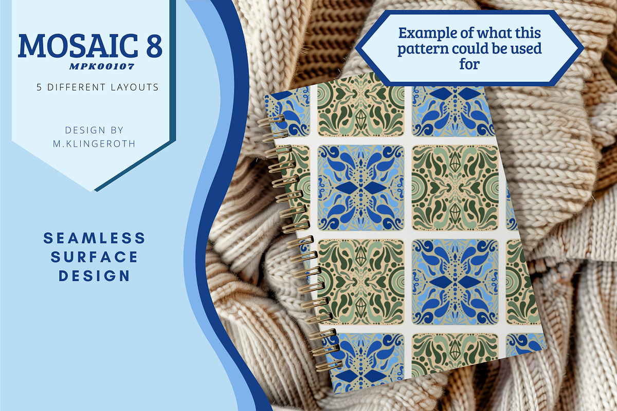 Mosaic 8, MPK00107 - Repeat Pattern, a Pattern Graphic by MissPerfectKaos (Photo 4 of 6)