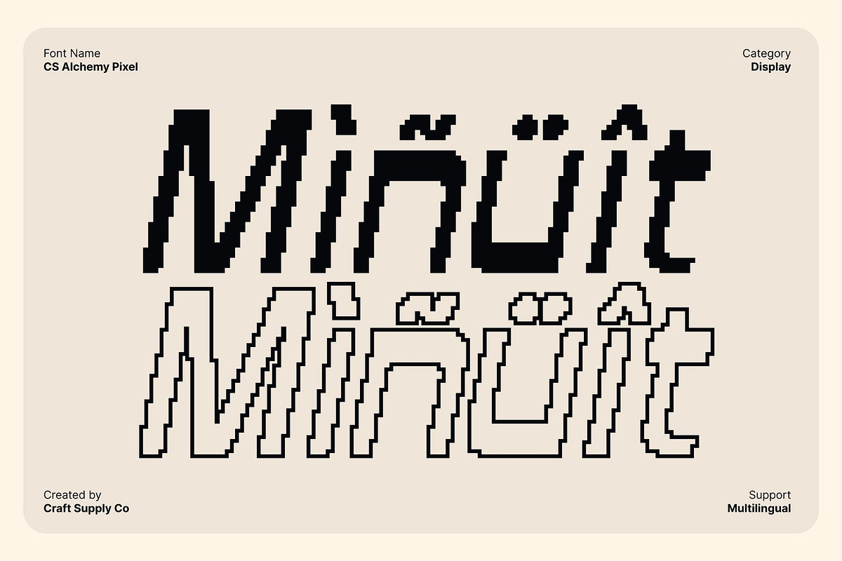 CS Algoma Pixel, a Sans Serif Font by Craft Supply Co. (Photo 5 of 8)