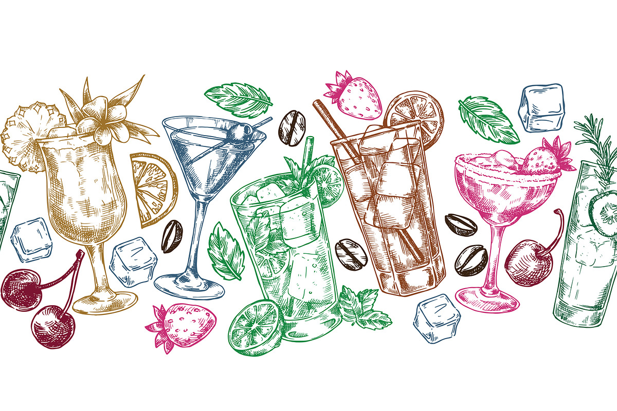 Large set of Alcoholic Cocktails, a Graphic by made by Tanya (Photo 4 of 4)