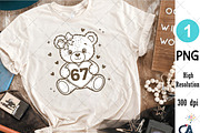 67 Valentines Teddy Png, an Illustration by Creative Art (Thumbnail 2 of 6)