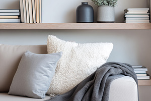 Cozy Scandinavian living room with, an Architecture Photo by MistyDay