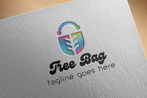 Tree Bag Ecommerce Logo Template