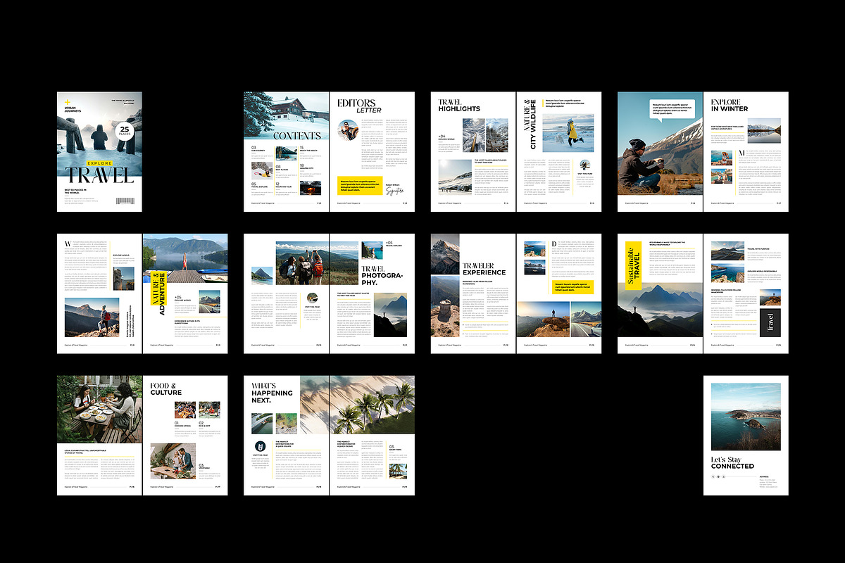 Explore Travel Magazine Template, a Magazine Template by StyleArt (Photo 11 of 11)