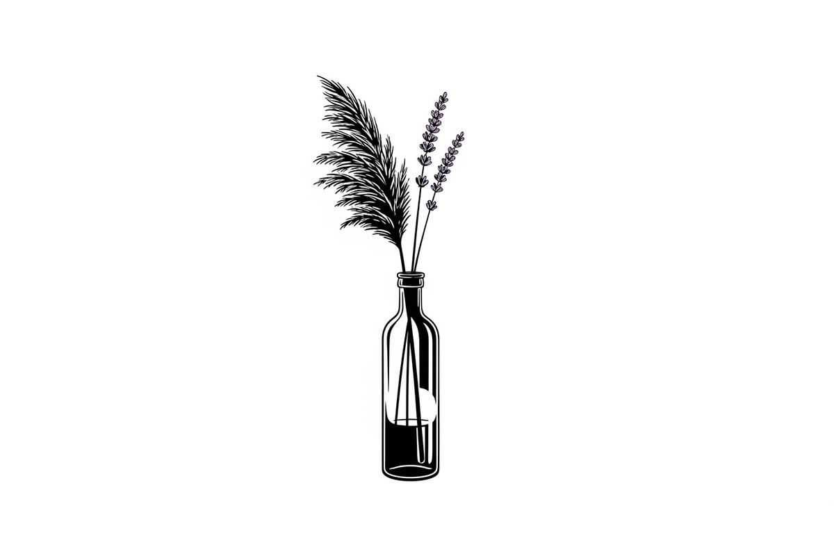 Pampas Grass Bottle Vase Bundle, an Illustration by Gaye Art (Photo 11 of 31)