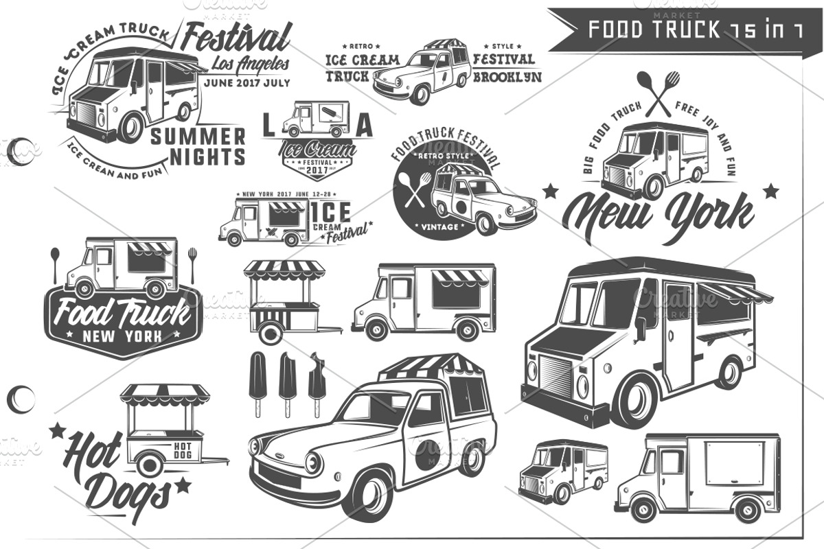 15 in 1 Set of Food Truck, an Object Graphic by Hadanello88 (Photo 4 of 4)