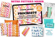 Retro Border Brushes for Procreate, a Brush Add-On by Studio Kitsch (Thumbnail 6 of 9)