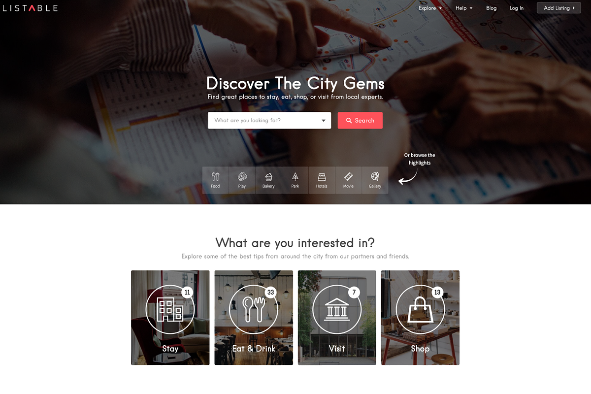 LISTABLE – Directory WordPress Theme, a WordPress Template by Pixelgrade (Photo 1 of 6)
