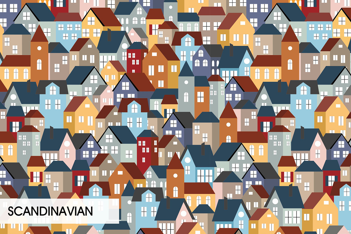 Cityscapes Seamless Patterns, a Pattern Graphic by Part of the Art (Photo 2 of 5)