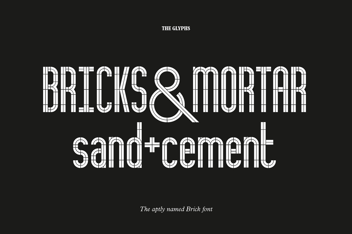 BRICK - A geometric stencil typeface, a Sans Serif Font by Studio Bayley (Photo 2 of 7)