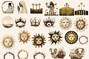NEUTRAL EASTER BIBLICAL CLIPART, a Person Illustration by Daring Digies (Thumbnail 2 of 10)