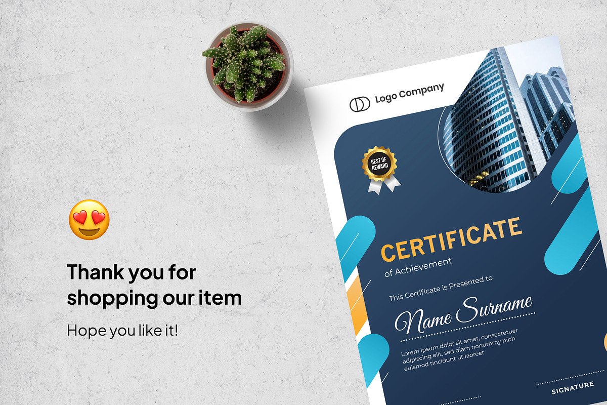 Certificate Template, a Stationery Template by Panen Creative (Photo 3 of 3)