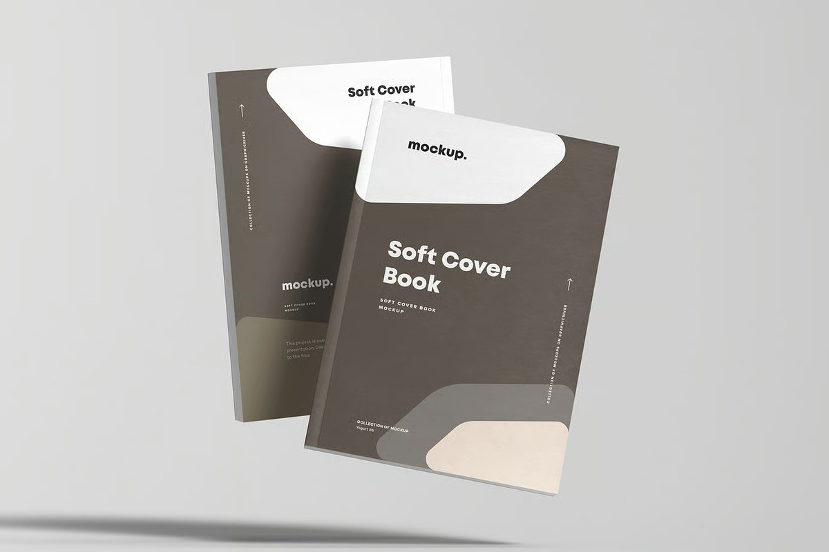 Soft Cover Book Mock-up, a Product Mockup by zippypixelstudio (Photo 9 of 15)