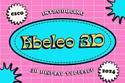 Abeleo 3D, a Sans Serif Font by Craft Supply Co. (Thumbnail 1 of 8)