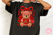 Coquette Valentine Teddy Bear PNG, an Illustration by CreationArt (Thumbnail 2 of 6)