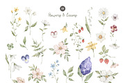 Spring Garden. Watercolor clipart, a Decorative Illustration by Kreker Kate (Thumbnail 11 of 12)