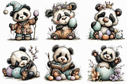 Whimsical Easter Panda Clipart, an Illustration by Libby Wishes (Thumbnail 2 of 8)