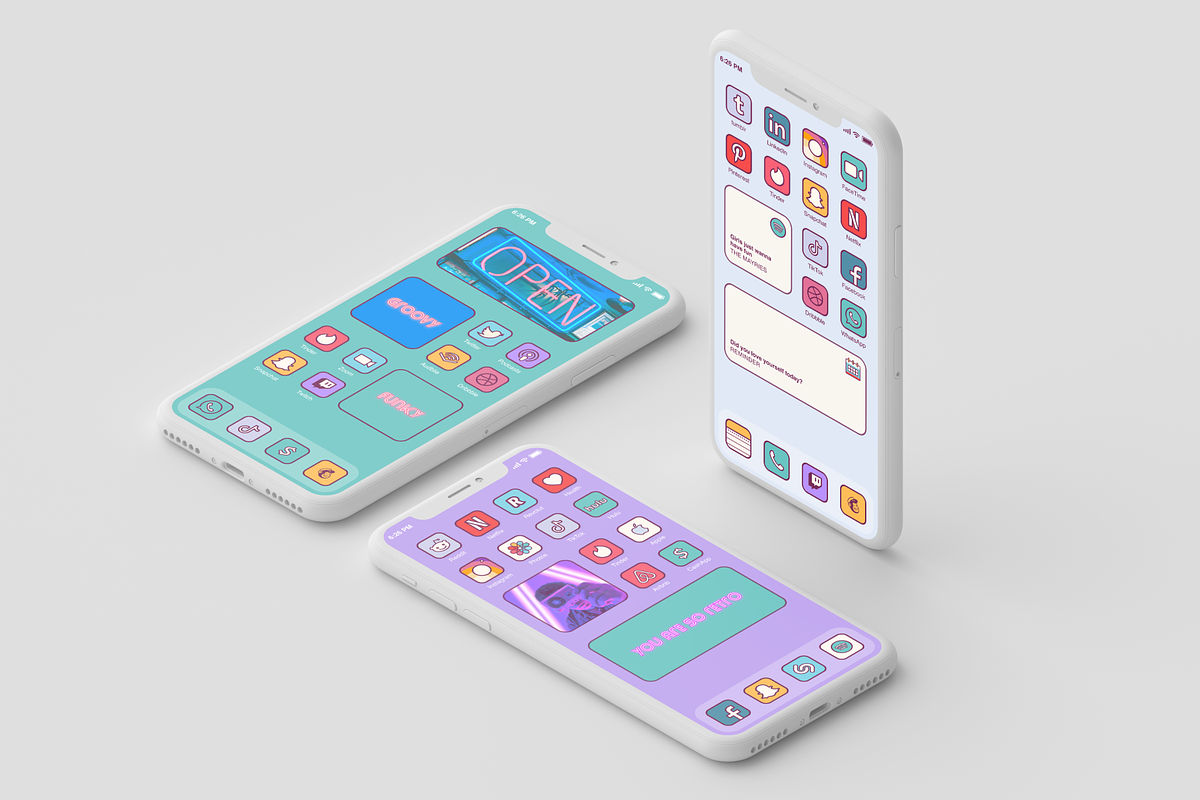 iOS 14 Retro Home Screen Icons, an Icon by Luna Studio (Photo 7 of 9)