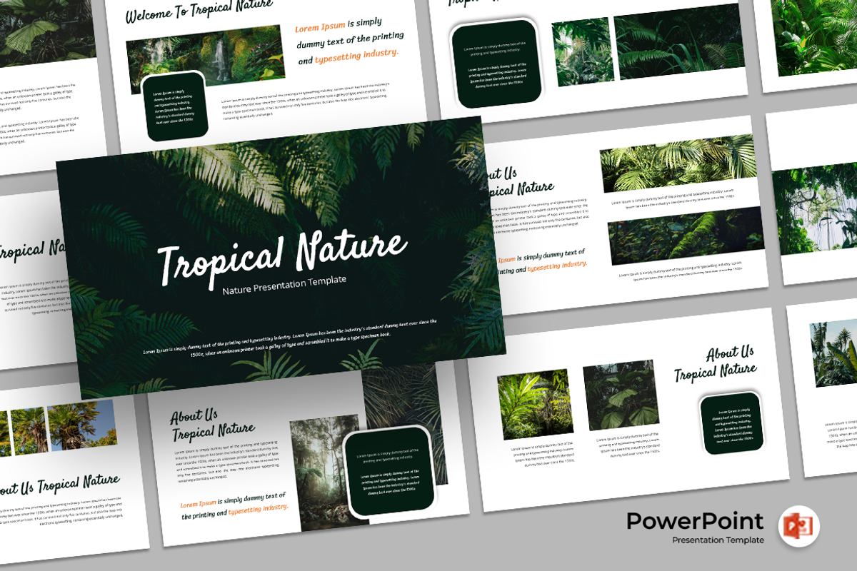 Tropical Nature - PowerPoint Templat, a Presentation Template by QR Design Studio (Photo 1 of 3)