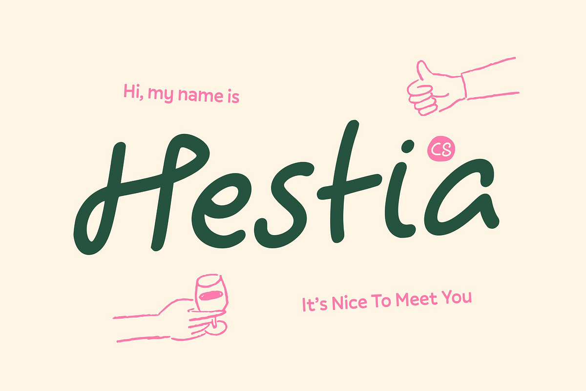 CS Hestia – Fun Handwritten Font, a Handwritten Font by Craft Supply Co. (Photo 1 of 8)