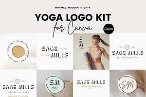 Yoga Logo Canva Template, a Branding & Logo Template by Erin Cassidy