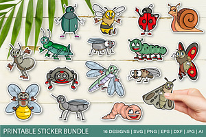 Insects Animals Printable Stickers