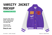 Varsity Jacket Mockup, a Hoody Mockup by Irhasalfahad (Thumbnail 1 of 5)