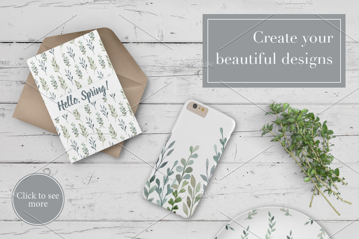 Watercolor flora. Styled collection., a Decorative Illustration by Bang Bang Bureau (Photo 5 of 6)