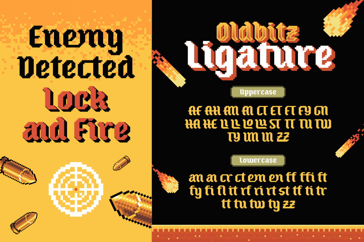 Oldbitz - Pixel Font, a Sans Serif Font by Burntilldead (Photo 6 of 12)