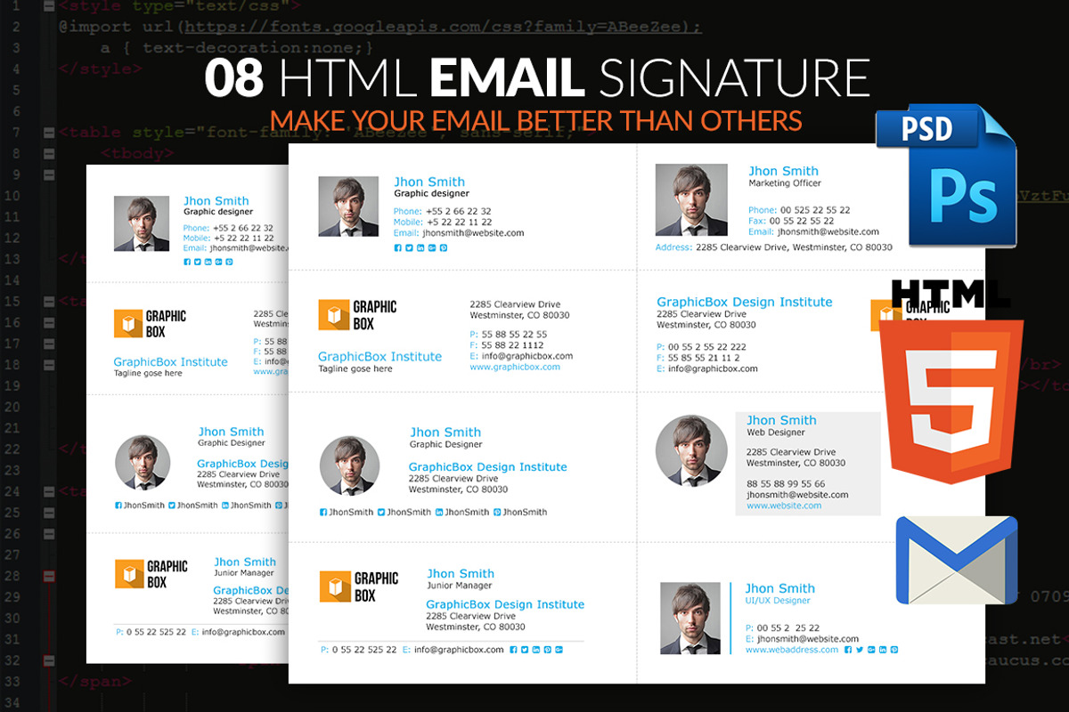 Email Signature, an Email Template by pixel_arc (Photo 1 of 4)