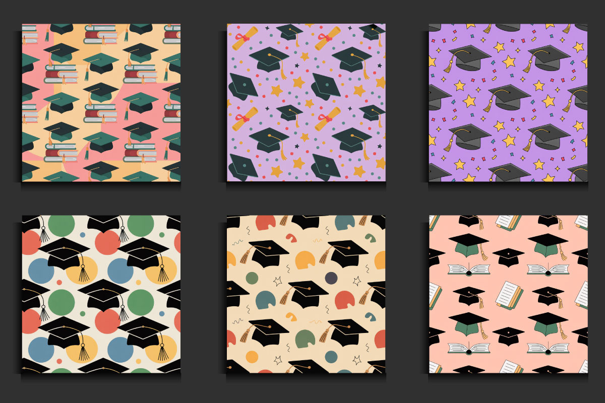 35 Graduation Seamless Patterns, a Pattern Graphic by protabsorkar11 (Photo 2 of 4)