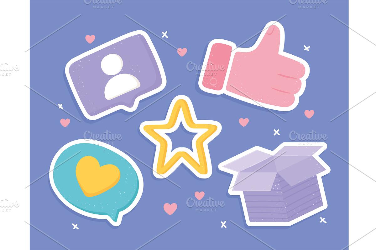 social media icons, a Technology Illustration by studiogstock