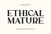 Ethical Mature Display Serif, a Serif Font by Artiveko (Thumbnail 1 of 8)