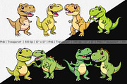 Smiling T-Rex Clipart, a Graphic by Artnoy (Thumbnail 2 of 5)
