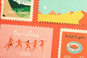 Retro Postage Stamp Mockup, an Advertising Mockup by Custom Scene (Thumbnail 3 of 10)