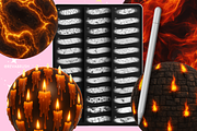 Procreate Volcano Fire texture brush, a Brush Add-On by Revabrush (Thumbnail 6 of 8)