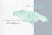 Watercolor Map of Jamaica, a Graphic by Beloved Paper (Thumbnail 3 of 6)